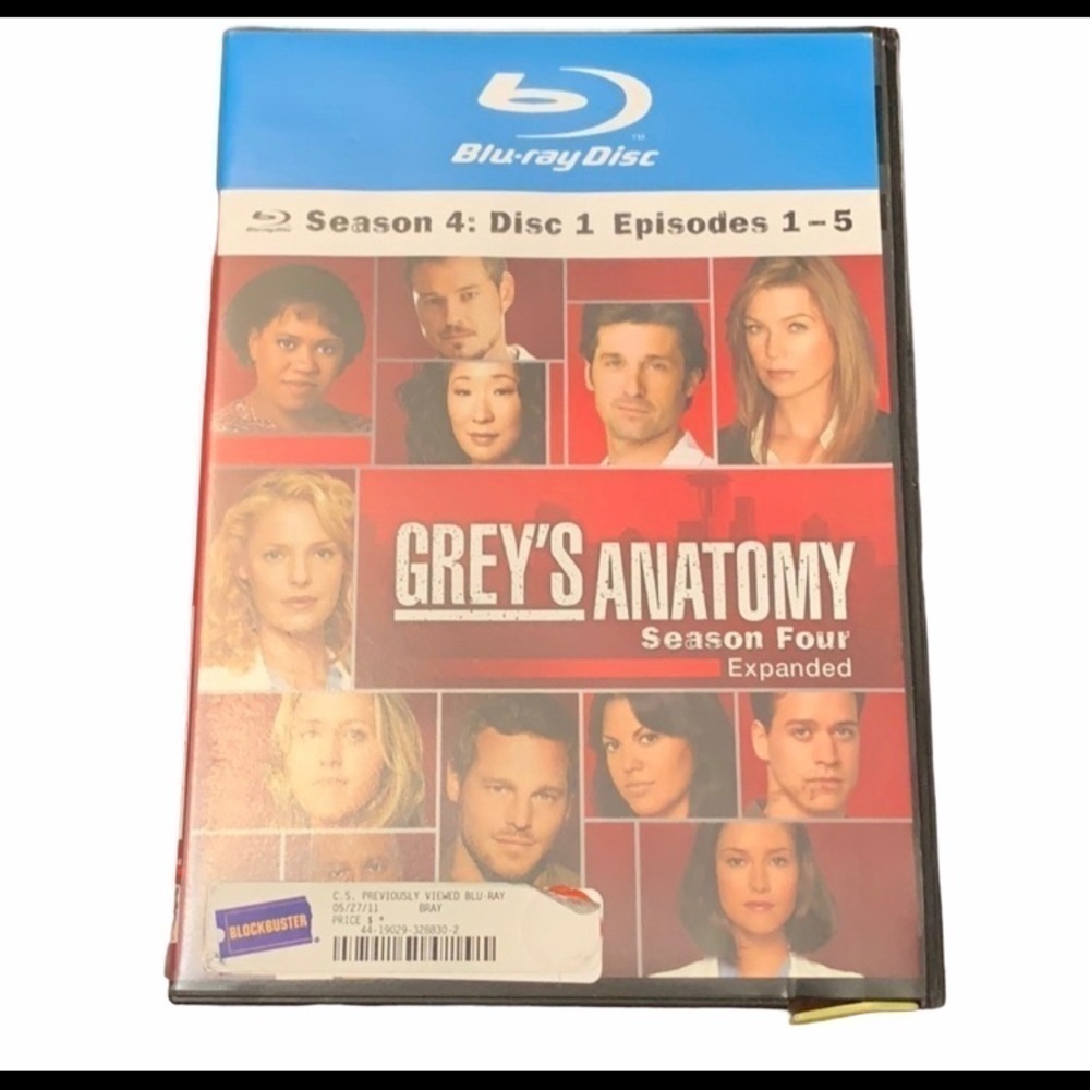 GREY'S ANATOMY SEASON 4 EPISODES 1-5  DVD